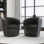 Barceno Swivel Accent Chair | Black - Image 3