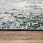 Belmont Carbon Blue Hand-Knotted Area Rug - 6' x 9' - Image 6