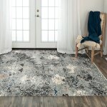 Belmont Carbon Blue Hand-Knotted Area Rug - 6' x 9' - Image 7