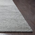 Suffolk Grey Geometric Hand-Tufted Area Rug - 8' x 10' - Image 3