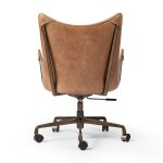 Truman Modern Leather Desk Chair with Swivel Base - Image 6