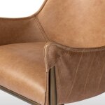 Truman Modern Leather Desk Chair with Swivel Base - Image 8
