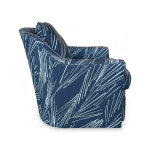Casual Navy Swivel Accent Chair - Image 3
