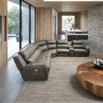 Modern Casual 6-Piece Power Reclining Leather Sectional - Image 9