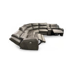Modern Casual 6-Piece Power Reclining Leather Sectional - Image 2