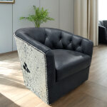 Deacon Leather Hide Swivel Chair - Image 2