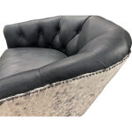 Deacon Leather Hide Swivel Chair - Image 6