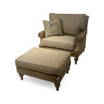 Eastwood Traditional Accent Ottoman with Nailhead Trim - Image 2
