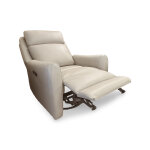 Modern Duo-Powered Swivel Glider Recliner - Light Grey - Image 2