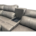 Modern Casual 6-Piece Power Reclining Leather Sectional - Image 7