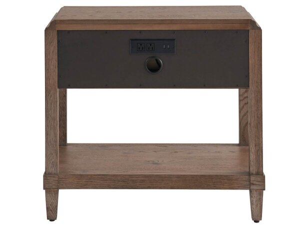 Griffin Modern Rustic Nightstand with Open Shelf - Image 3