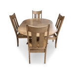 5-Piece Rounded Pedestal Table Dining Set - Image 2