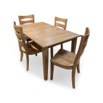 Modern 5-Piece Dining Set with 48" Dining Table - Image 2