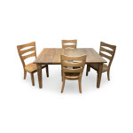 Modern 5-Piece Dining Set with 48" Dining Table