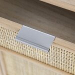Small Coastal Caned Accent Cabinet - Image 7