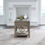 Millstone Rustic End Table with Open Shelf - Image 2