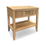 Abigail Coastal Nightstand with Open Shelf