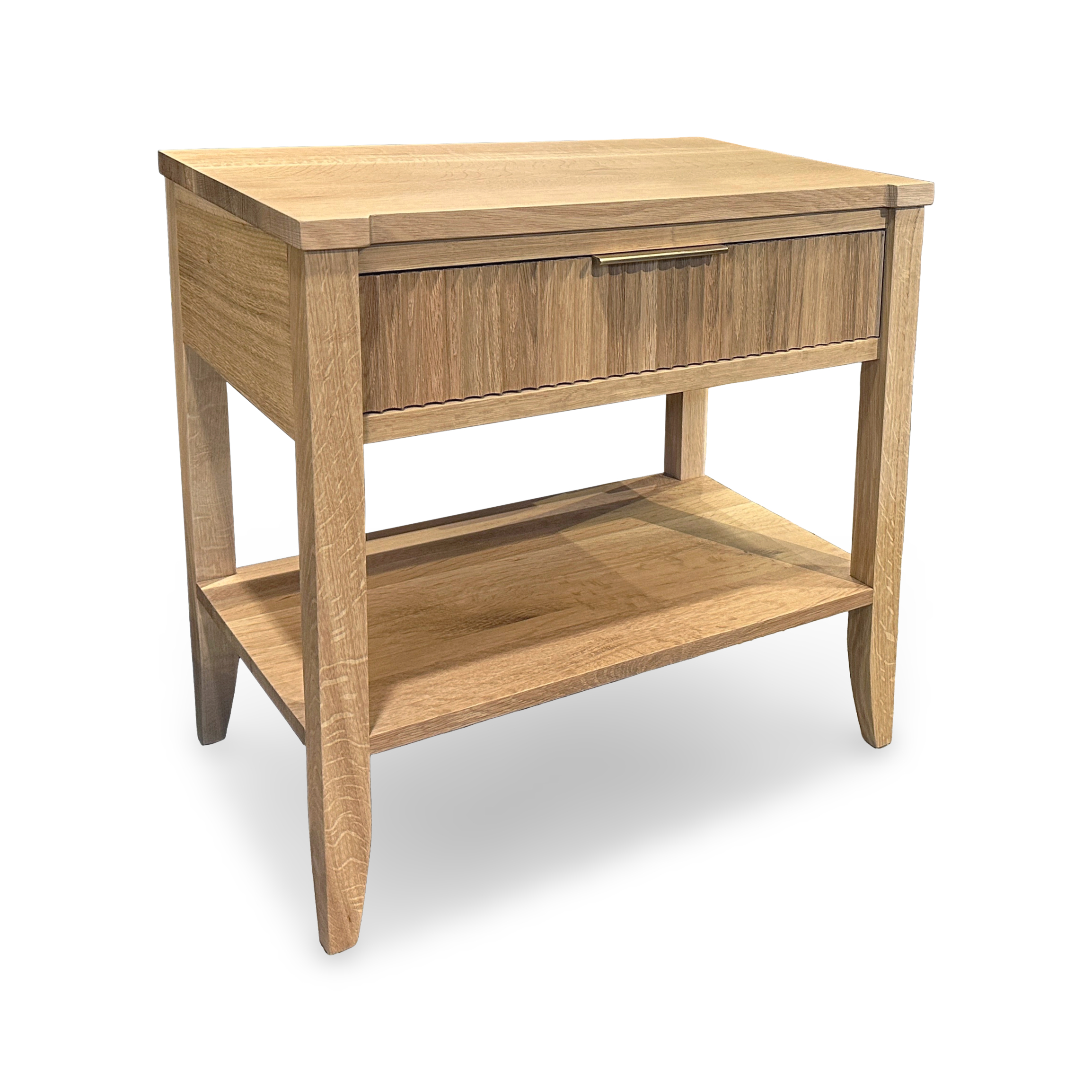 Abigail Nightstand-BDRNSTMF0003 -BDRNSTMF0003 - Angle Abigail Coastal Nightstand with Open Shelf - Image 1