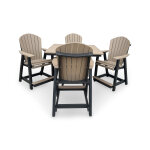 5-Piece Adirondack Counter Height Dining Set | Weatherwood & Black - Image 2