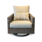 Bungalow Rattan Swivel Patio Chair - Image 2