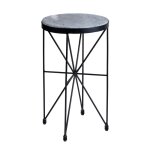 Haiden Round Marble Accent Table