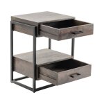Beckett 2-Drawer Side Table with Open Shelf - Image 4