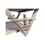 Coastal Antiqued White Cart Table - Image 4