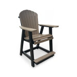 5-Piece Adirondack Counter Height Dining Set | Weatherwood & Black - Image 4