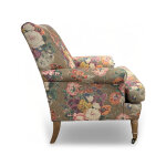 Hannah Traditional Floral Accent Chair with Casters - Image 3