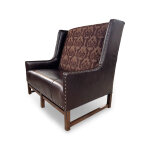 Heidi Traditional Leather Settee with Nailhead Trim - Image 3