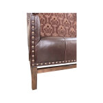 Heidi Traditional Leather Settee with Nailhead Trim - Image 5