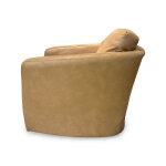 Lea Swivel Glider Leather Accent Chair - Image 3