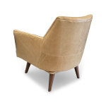 Modern Leather Swivel Seat Accent Chair - Image 4