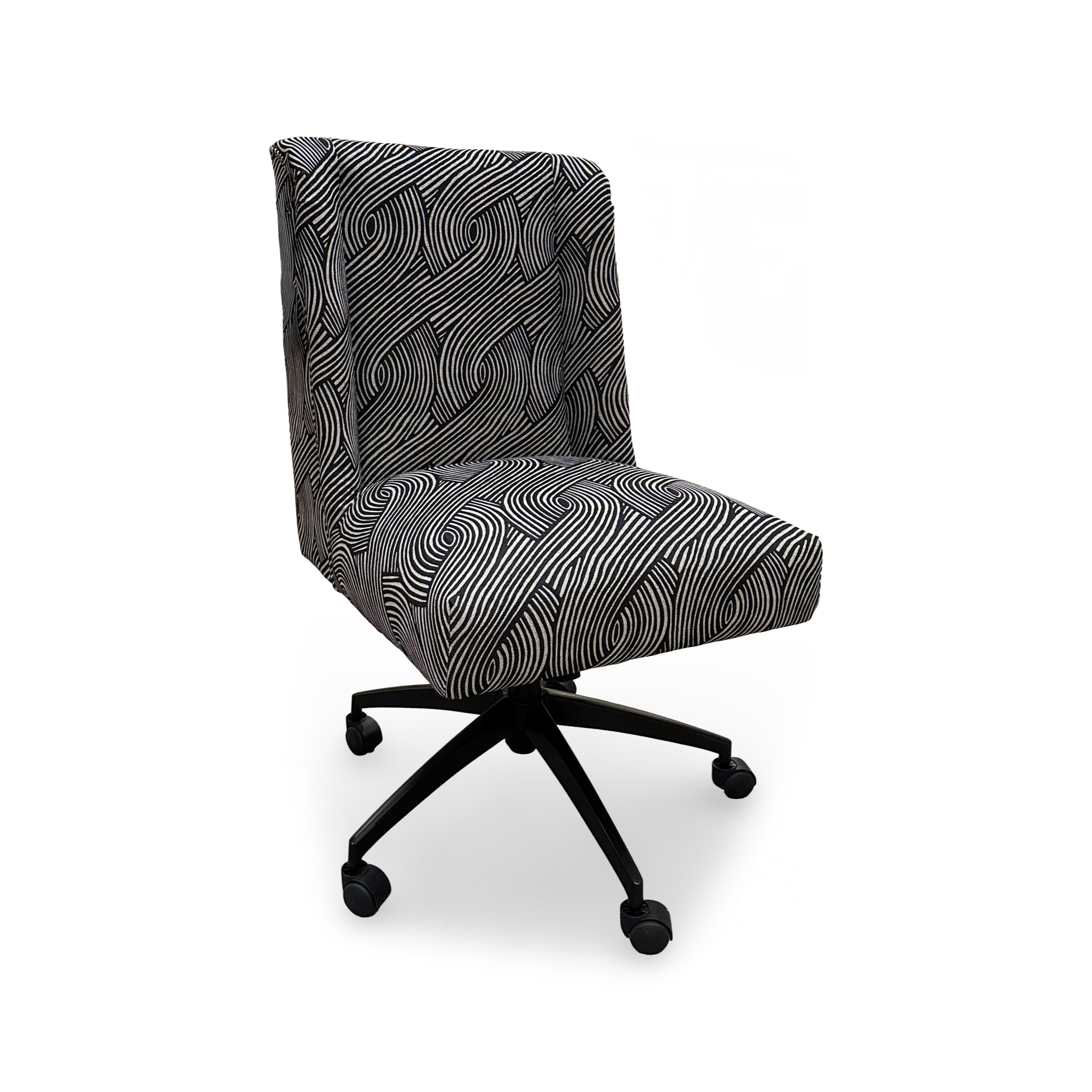 Maze Upholstered Desk Chair with Casters