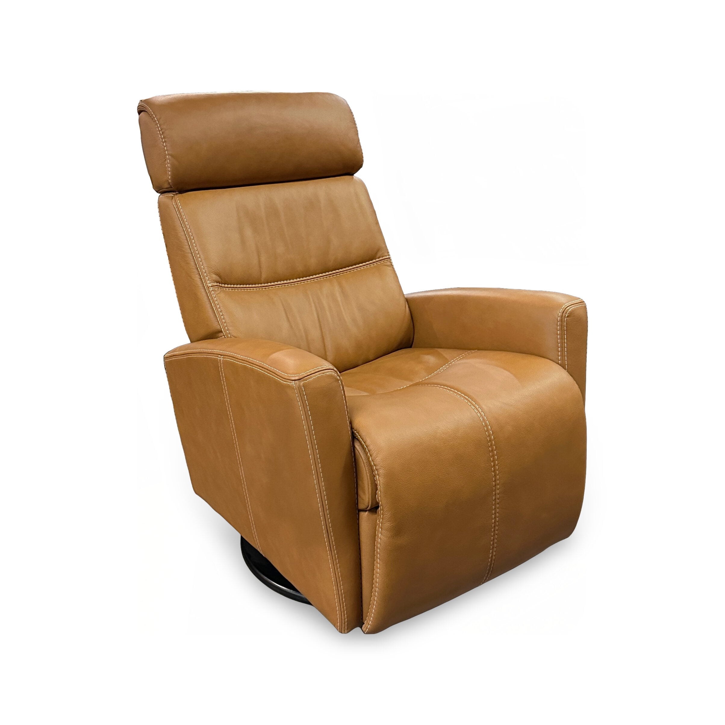 Milan Large Double Power Recliner - Cognac