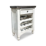 Farmhouse Two-Tone Wine Bottle Cabinet