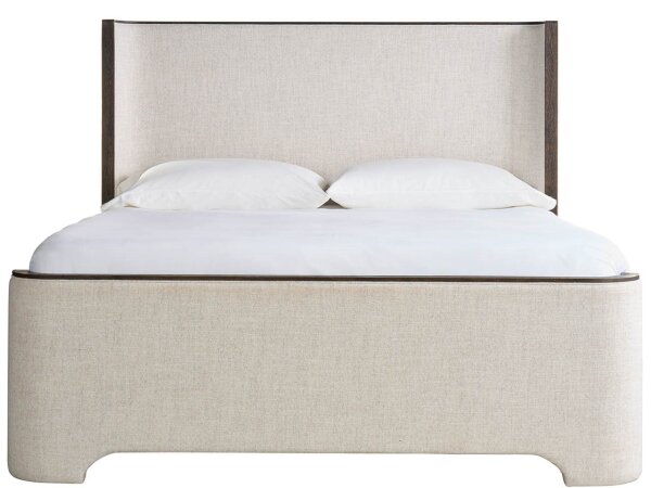 Sable Modern Upholstered Curved Panel Bed - King - Image 2