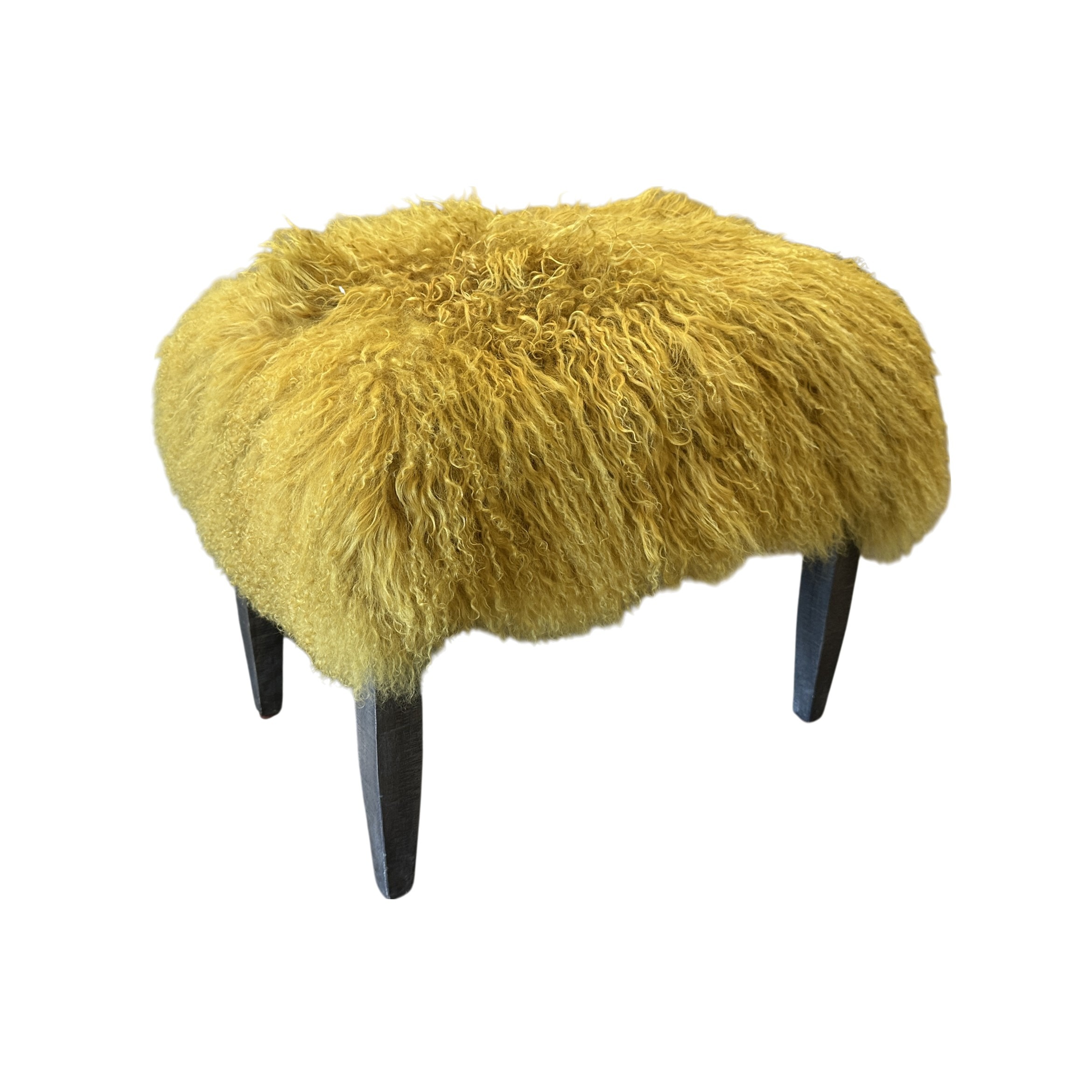 Glam Fur 2ft. Accent Bench - Mustard
