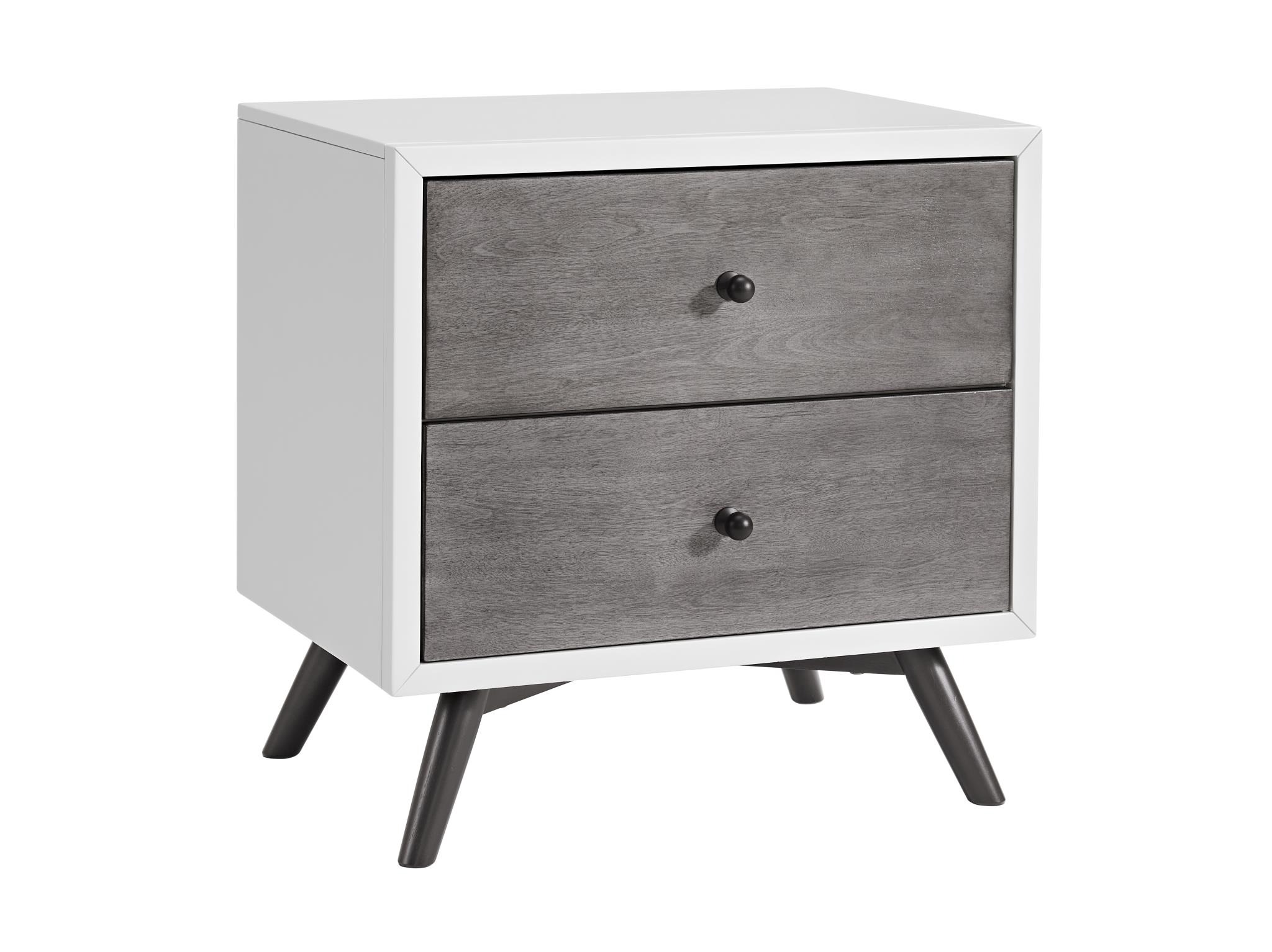 Modern Two-Tone 2-Drawer Nightstand
