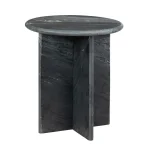 Noir Black Marble End Table