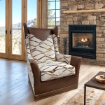 Fallon Swivel Accent Chair with Leather Trim - Image 4