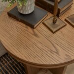 Waterfall Round End Table | Brown - Image 4