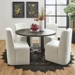 Waterfall Black Round Dining Table - Image 6