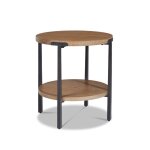 Millwork Round End Table with Open Shelf