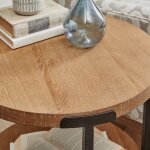 Millwork Round End Table with Open Shelf - Image 5