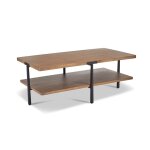 Millwork Rectangular Coffee Table with Open Shelf