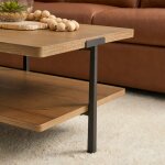 Millwork Rectangular Coffee Table with Open Shelf - Image 5