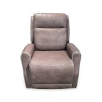 Graham Powered Leather Recliner | Greige - Image 2