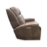 Graham Powered Leather Recliner | Greige - Image 3