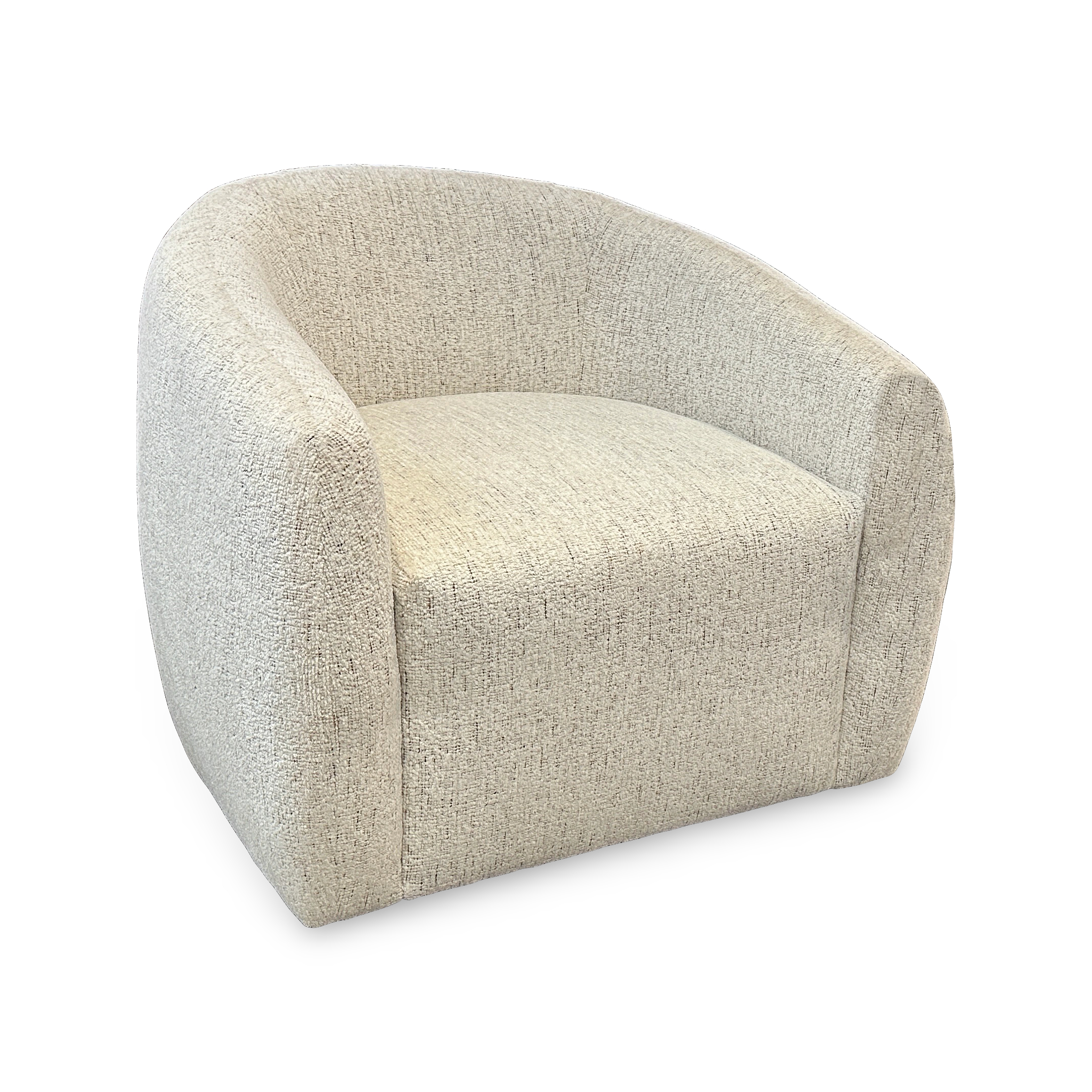 Garner Barrel Swivel Chair-CHRSWCMF7922 -CHRSWCMF7922 - Angle Garner Barrel Swivel Chair | Pearl - Image 1